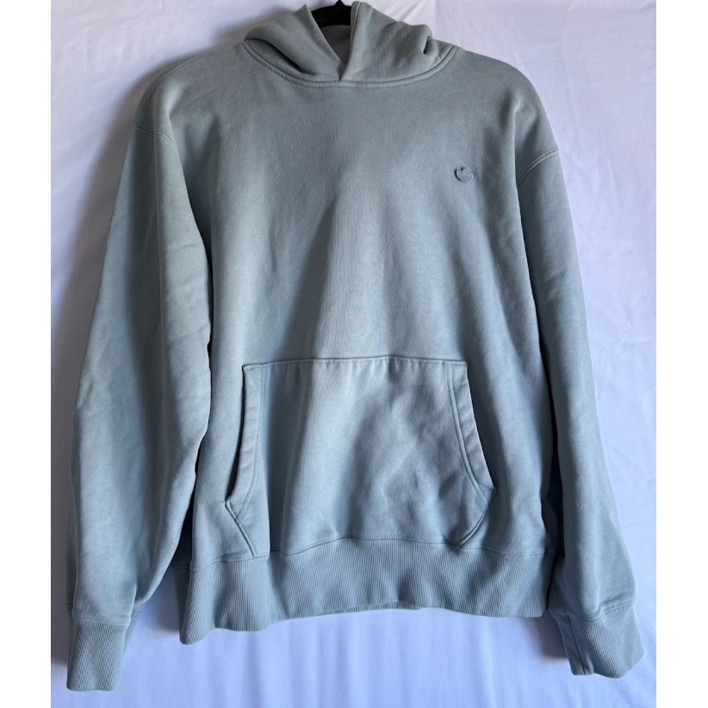 Adidas Originals Hoodie Men Size M Blue Pullover Sweatshirt‎ Pockets Long Sleeve